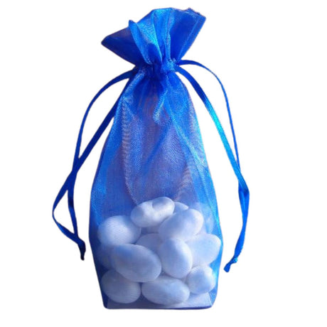 Royal Blue - Cardboard Bottom Organza Bag - 4 x 2 x 6"