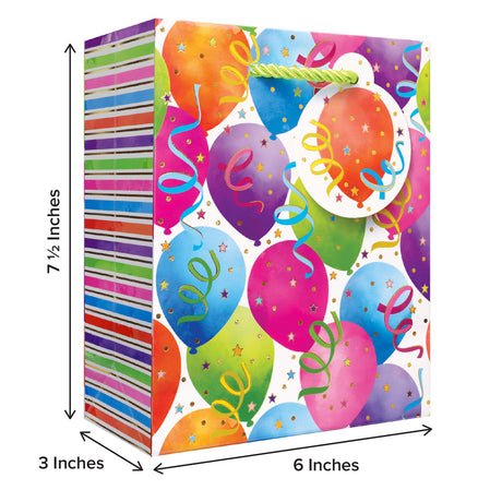 Balloon White Gift Bags — additional view b