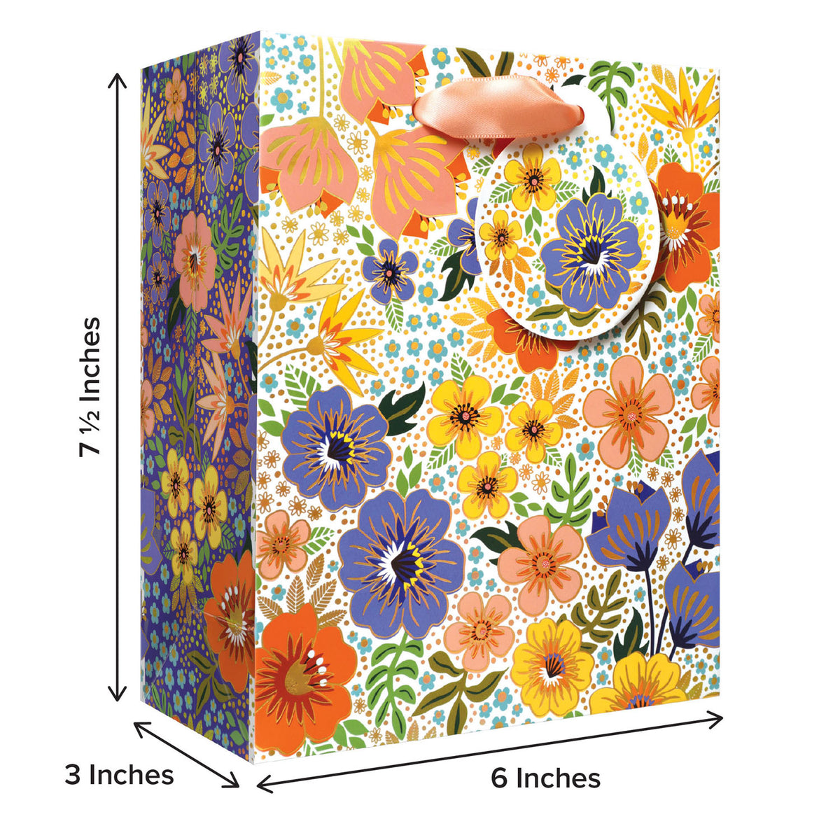 Golden Floral Gift Bags — additional view b