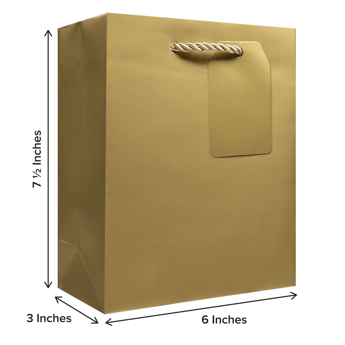 Matte Metallic Gold - Gift Bag w/Tag — additional view b