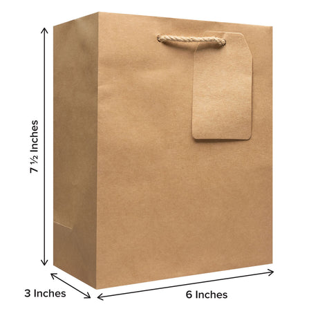 Kraft Natural - Gift Bag w/Tag — additional view b