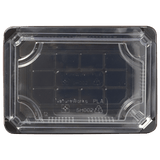 Black Sushi Box w/ PLA Clear Lid | World Centric 7x5x2" (QTY:300)