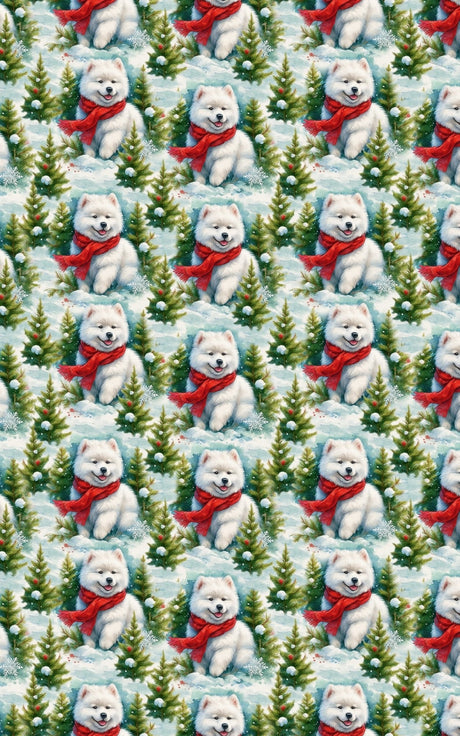 Snowy Samoyeds Wrapping Paper