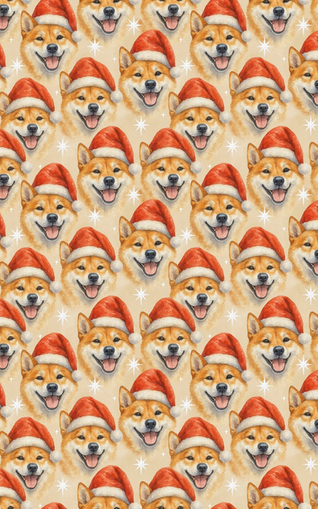 Silent Snow, Spirited Soul - Shiba Inu Wrapping Paper