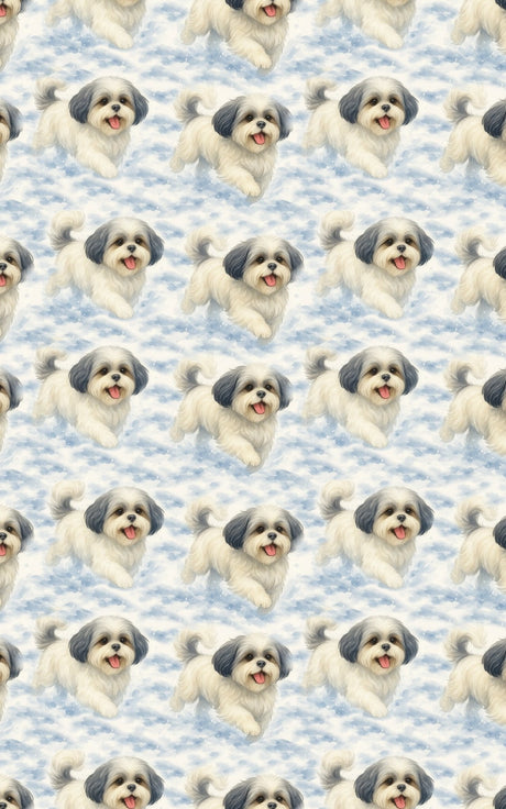 Winter Whiskers, Cozy Kisses - Shih Tzu Wrapping Paper