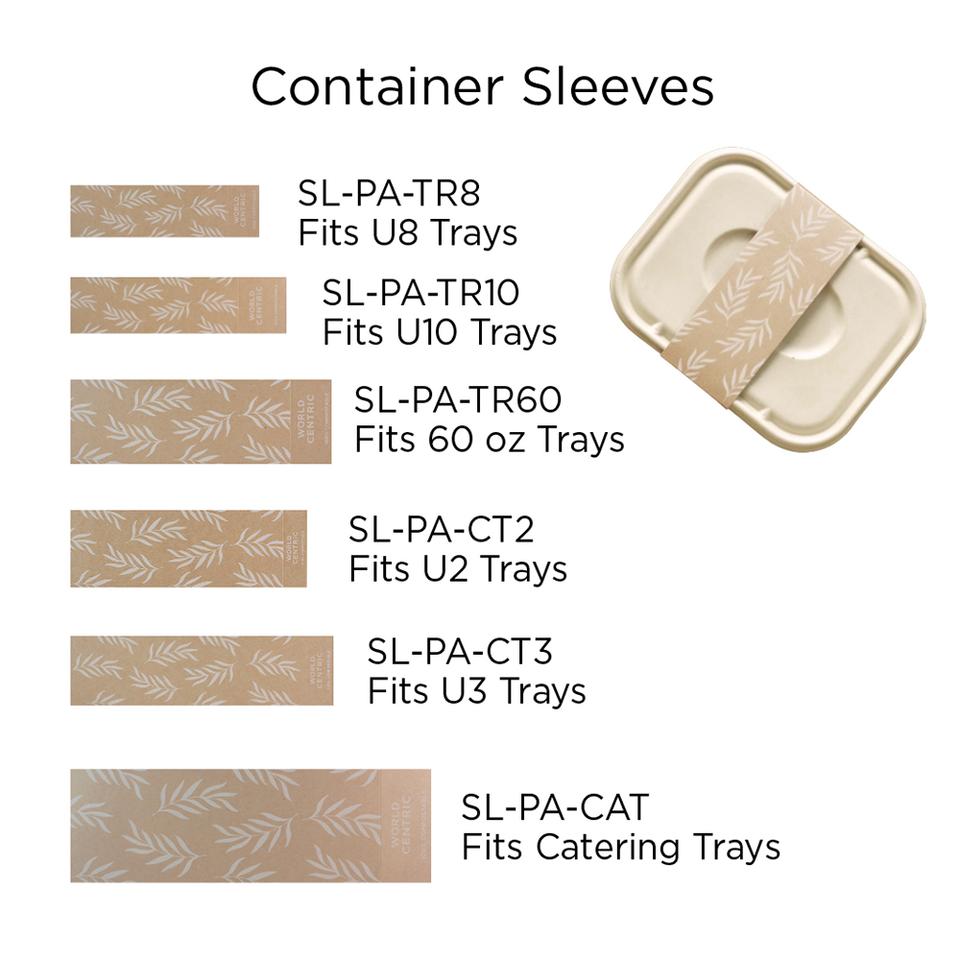 World Centric Compostable Paper Box Sleeve for 48 oz Containers FSC Certified (QTY 800), SKU SL-PA-CT3