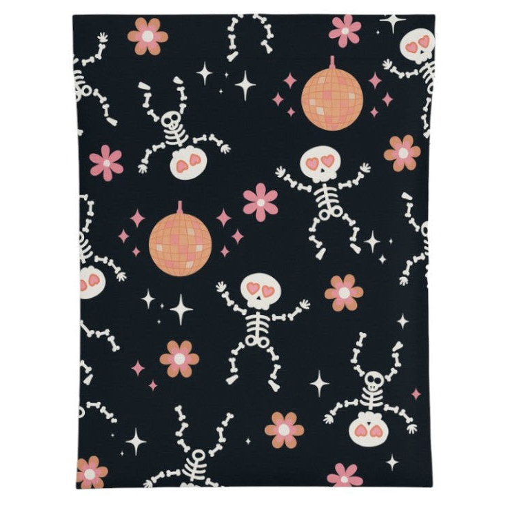 Skeleton Disco Ball Poly Mailers Size 10x13 Halloween Shipping Bags
