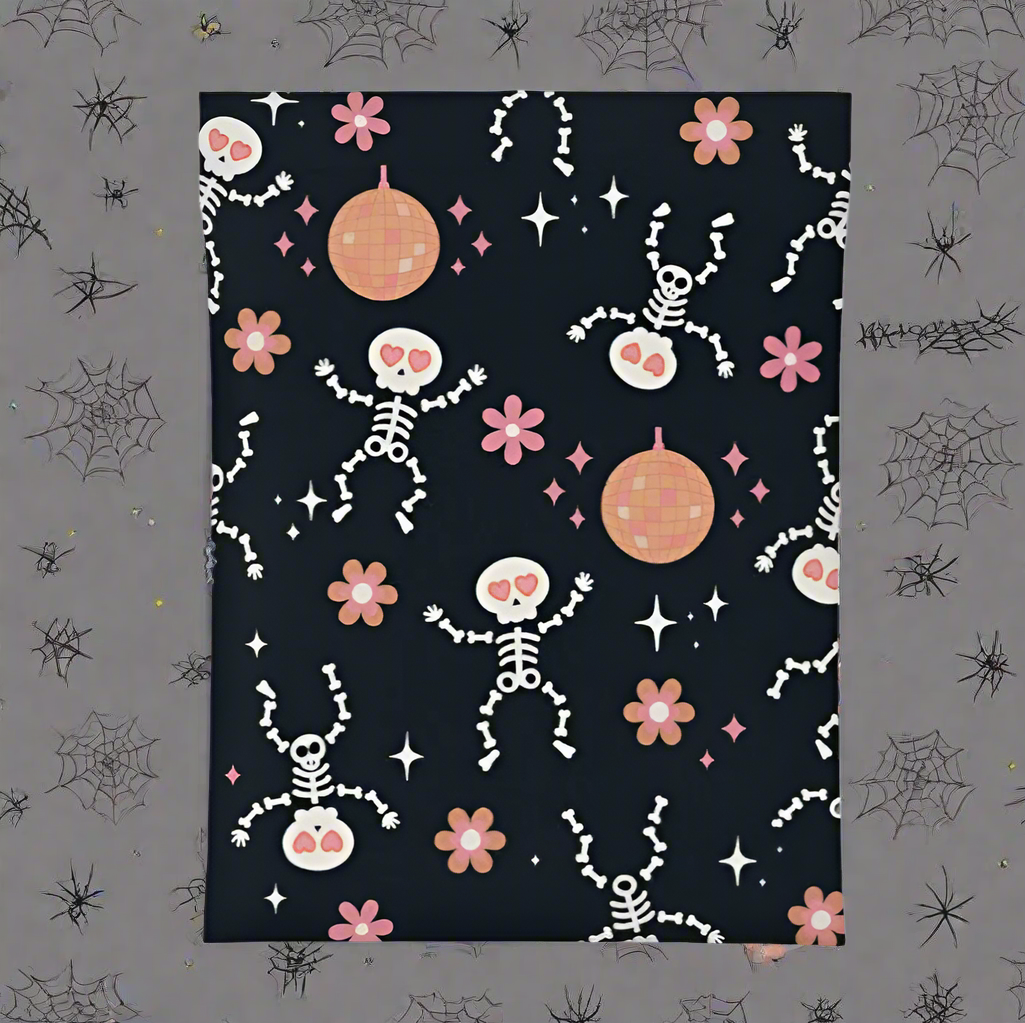 Skeleton Disco Ball Poly Mailers Size 10x13 Halloween Shipping Bags