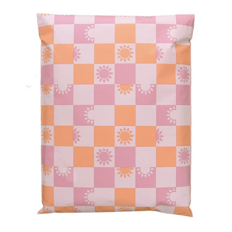 Sunny Check Sunshine Poly Mailers Size 10x13 Summer Shipping Bags