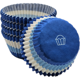 Swirl Design Blue/Light Blue Cups - Baking Cup - 2" (Dia) x 1-1/4" (H)