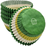 Swirl Design Green Cups - Baking Cup - 2" (Dia) x 1-1/4" (H)