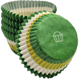 Swirl Design Green Cups - Baking Cup - 2" (Dia) x 1-1/4" (H)