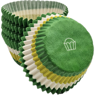 Swirl Design Green Cups - Baking Cup - 2" (Dia) x 1-1/4" (H)