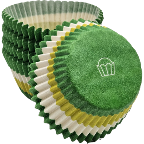 Swirl Design Green Cups - Baking Cup - 2" (Dia) x 1-1/4" (H)