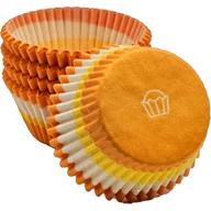 Swirl Design Orange/Yellow Cups - Baking Cup - 2" (Dia) x 1-1/4" (H)