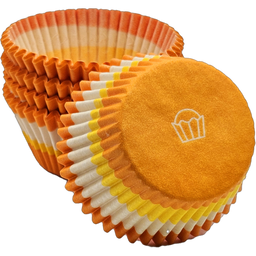 Swirl Design Orange/Yellow Cups - Baking Cup - 2" (Dia) x 1-1/4" (H)