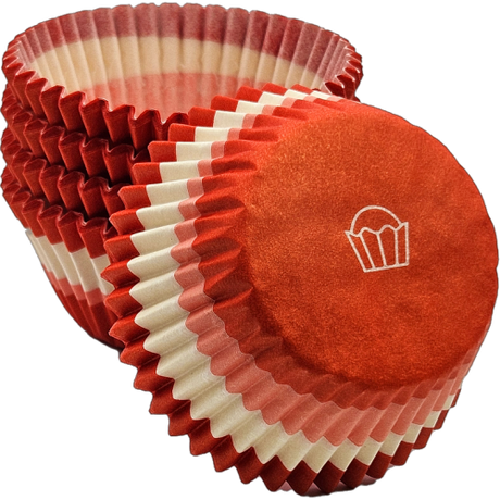 Swirl Design Red/Pink Cups - Baking Cup - 2" (Dia) x 1-1/4" (H)