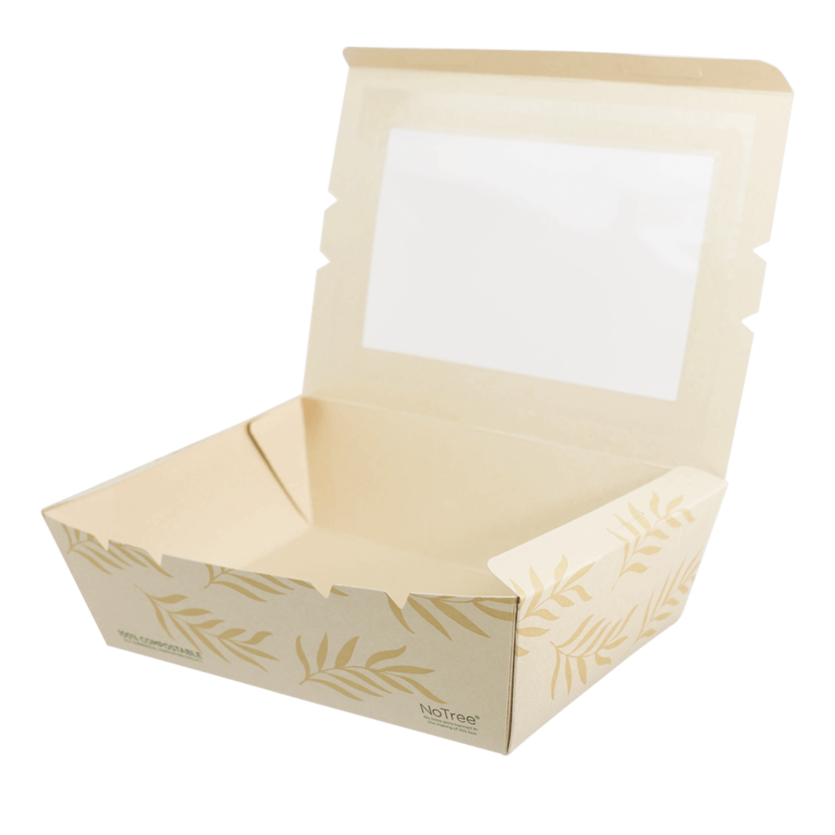World Centric NoTree Paper #3 Take-Out Container with PLA Window - 65oz (QTY:200)