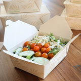 World Centric NoTree Paper #3 Take-Out Container 65 oz, Compostable Bamboo Paper (QTY 200), SKU TO-NT-3
