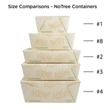 World Centric NoTree Paper #3 Take-Out Container 65 oz, Compostable Bamboo Paper (QTY 200), SKU TO-NT-3