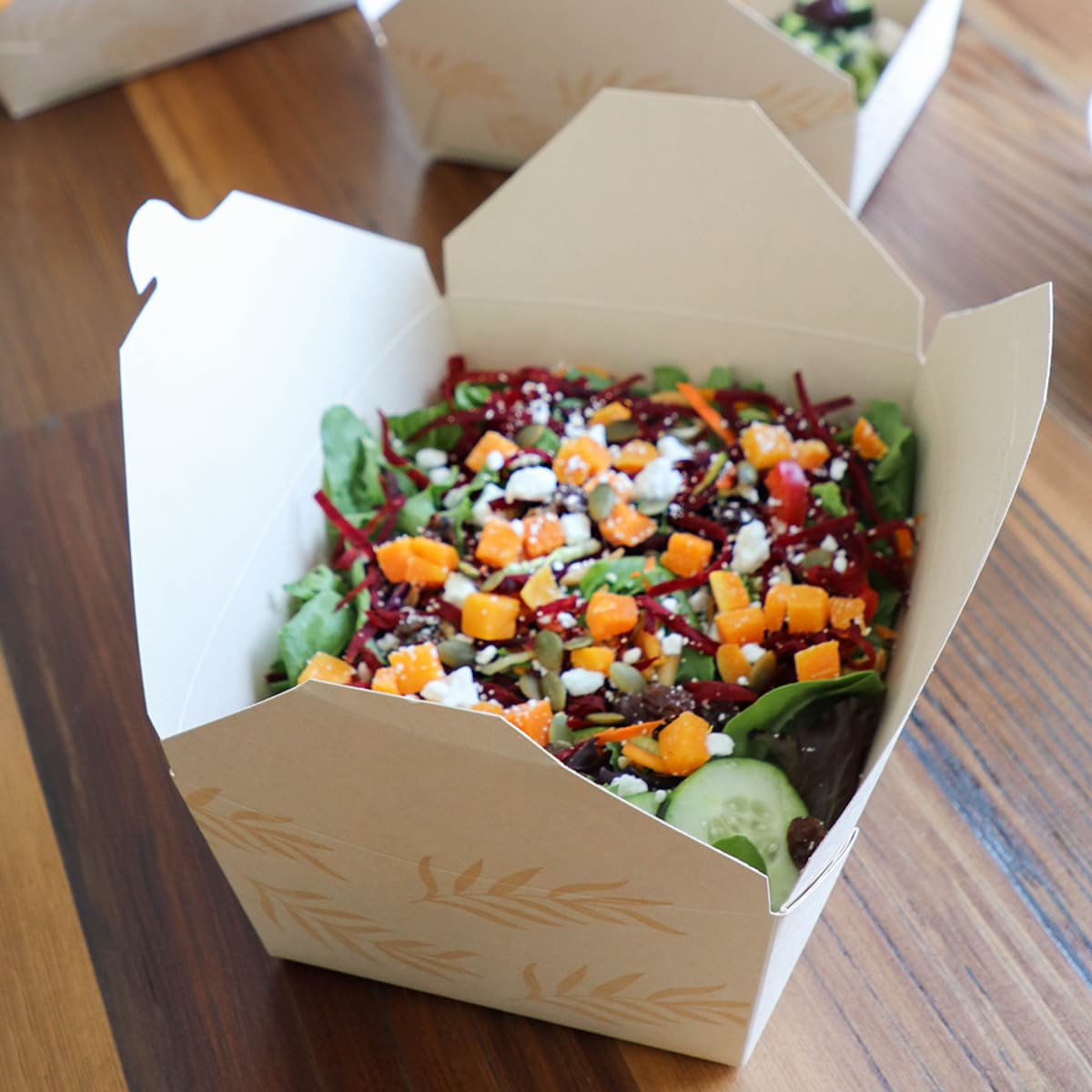 World Centric NoTree 95oz Take-Out Container, Bamboo Paper with Bio-Based Lining (QTY 160), SKU TO-NT-4