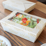 World Centric NoTree 46 oz Take Out Container with PLA Window Compostable Paper Box #8 (QTY 200), SKU TO-NT-8W