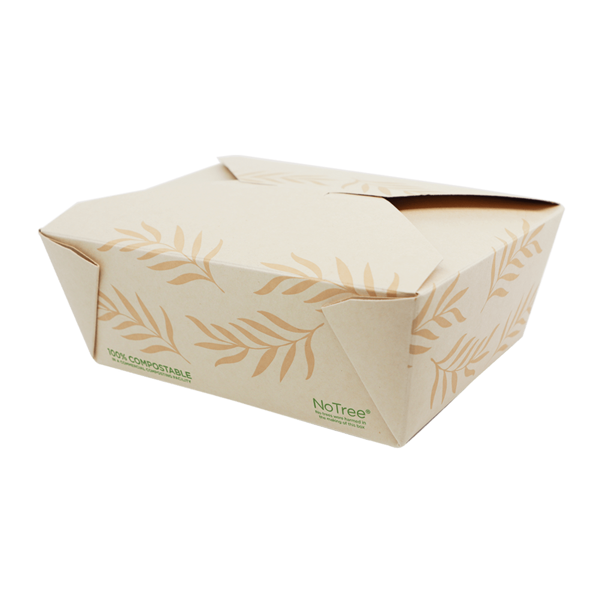World Centric 46 oz NoTree Compostable Paper Take-Out Container #8 (QTY 300), SKU TO-NT-8