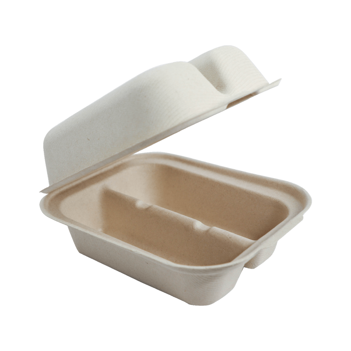 World Centric 8 x 5 x 3 in Fiber Taco Box 2-Compartment Compostable Takeout Container (QTY 300), SKU TO-SC-T2-LFS