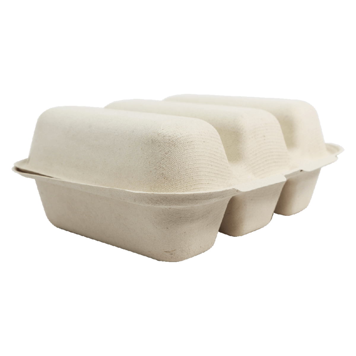 World Centric Fiber Taco Box 3-Compartment 8x7x3in Compostable (QTY 300), SKU TO-SC-T3-LFS