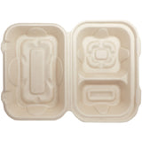 World Centric 9x6x3” Fiber Hoagie Box, 2-Compt (QTY:500)