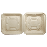 World Centric 9x9x3" Fiber Clamshell PLA Lined (QTY:300)