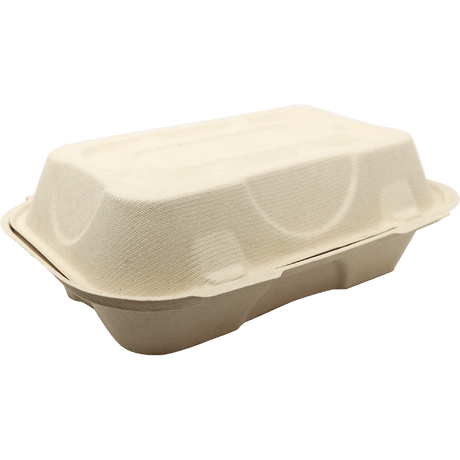 World Centric 9x6x3" Fiber Hoagie Box (QTY:500)