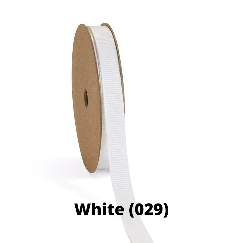 Textured Grosgrain Ribbon | White (029)