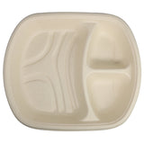 World Centric 98T Fiber 3-Compartment Nacho Tray (QTY 600), SKU TR-FB-98T-LFP