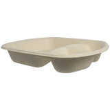 World Centric 98T Fiber 3-Compartment Nacho Tray (QTY 600), SKU TR-FB-98T-LFP