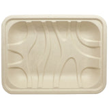 World Centric 3P Meat & Produce Tray, Unbleached Plant Fiber (QTY 450), SKU TR-SC-3P-LFS