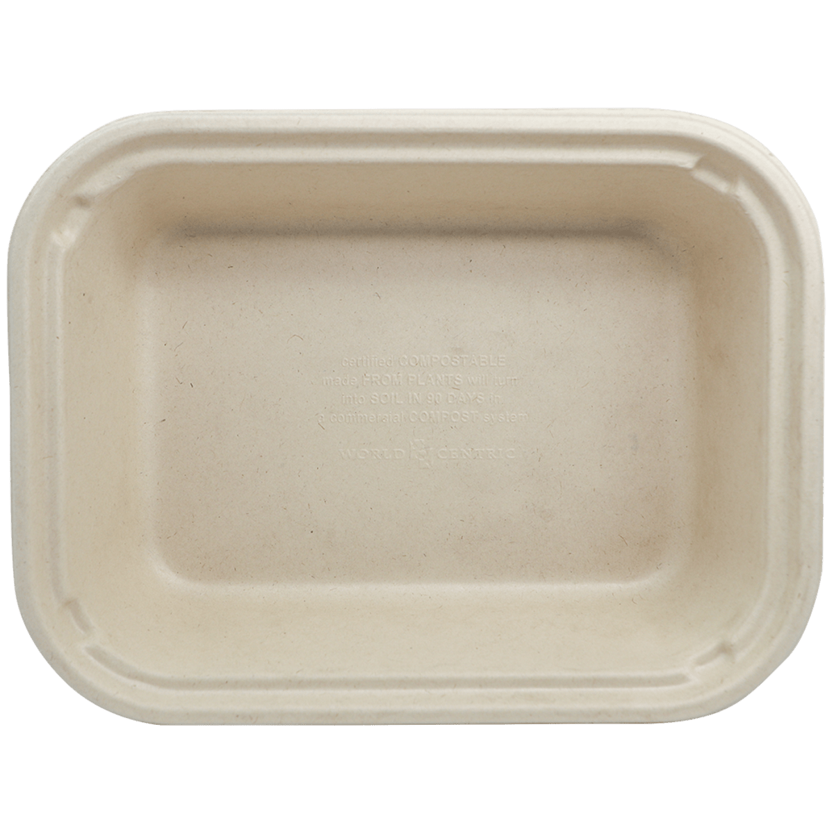 World Centric 60 oz Fiber Food Container, Compostable Bamboo & Plant Fiber (QTY 400), SKU TR-SC-60-LFP