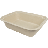 World Centric 60 oz Fiber Food Container, Compostable Bamboo & Plant Fiber (QTY 400), SKU TR-SC-60-LFP