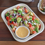 World Centric 60 oz Fiber Food Container, Compostable Bamboo & Plant Fiber (QTY 400), SKU TR-SC-60-LFP