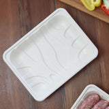 World Centric Fiber Meat & Produce Tray 10.5 x 8.2 x 1.25 Compostable Plant Fiber Food Tray (QTY 480), SKU TR-SC-8P-LFS