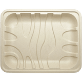 World Centric 10.5x8.2x1.25 Fiber Meat and Produce Tray, PLA Lined (QTY:480)