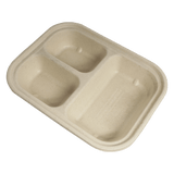 World Centric 29 oz Fiber Container PLA Lined, 3-Compt (QTY:400)
