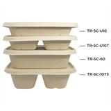 World Centric 29 oz Fiber Container PLA Lined, 3-Compt (QTY:400)