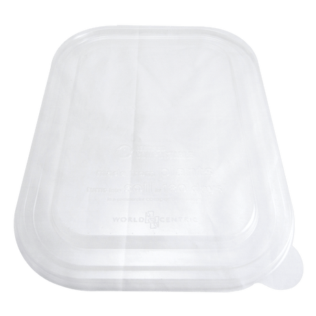 World Centric LID PLA - Fits TR-SC-U10-LFS, TR-SC-U10L, TR-SC-60 Fiber Containers, Clear (QTY:400)