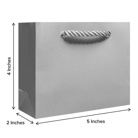 Matte Metallic Silver - Gift Bag w/Tag — additional view b