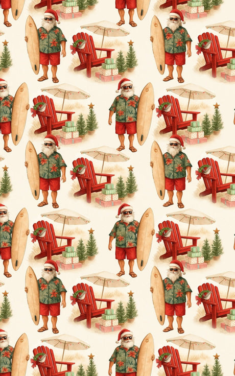 Island Yuletide Bliss - Coastal Pattern Wrapping Paper