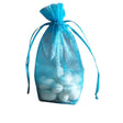 Turquoise - Cardboard Bottom Organza Bag - 4-1/2 x 6"