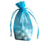 Turquoise - Cardboard Bottom Organza Bag - 4 x 2 x 6"