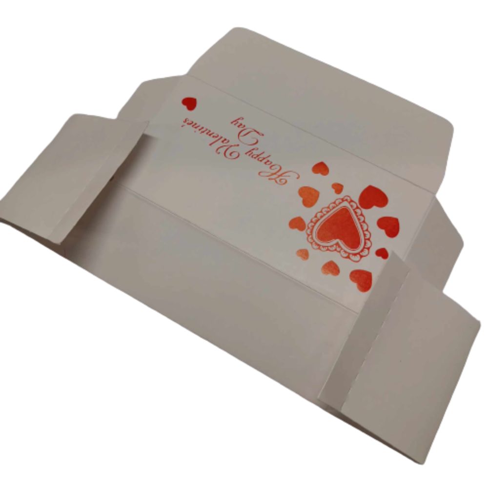 Valentine's Day 1/2 lb. Candy Boxes Kit - 12 boxes, 12 pads & 12 gold loop ribbons