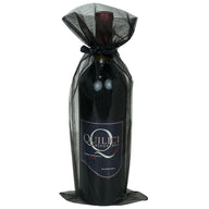 Black - Flat Organza Wine Bag -  6-1/2 x 15"